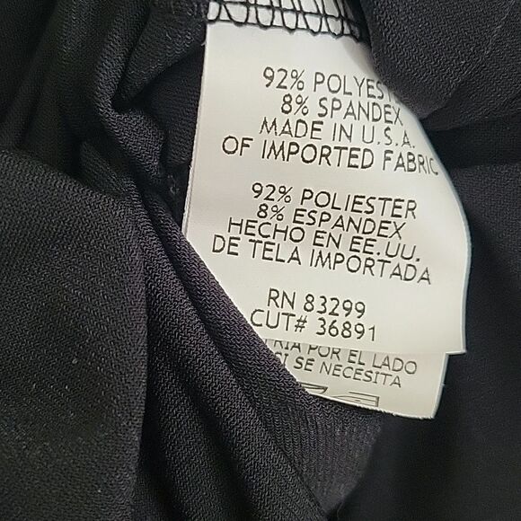 TIANA B Sleeveless black dress midi with slip-on 
Sheath satin trim size M GUC - Picture 9 of 10